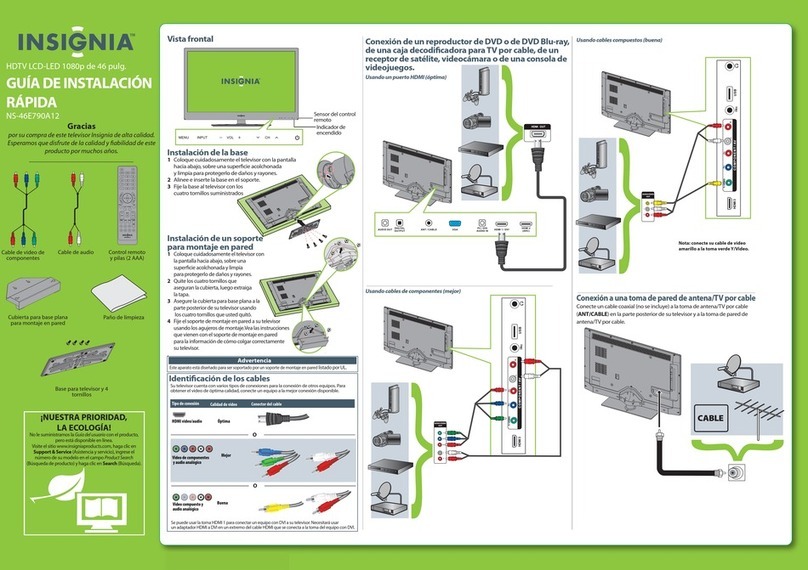 Insignia NS-46E790A12 Parts list manual