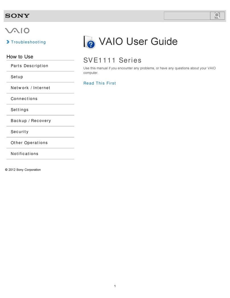Sony VAIO SVE11113FXB User manual