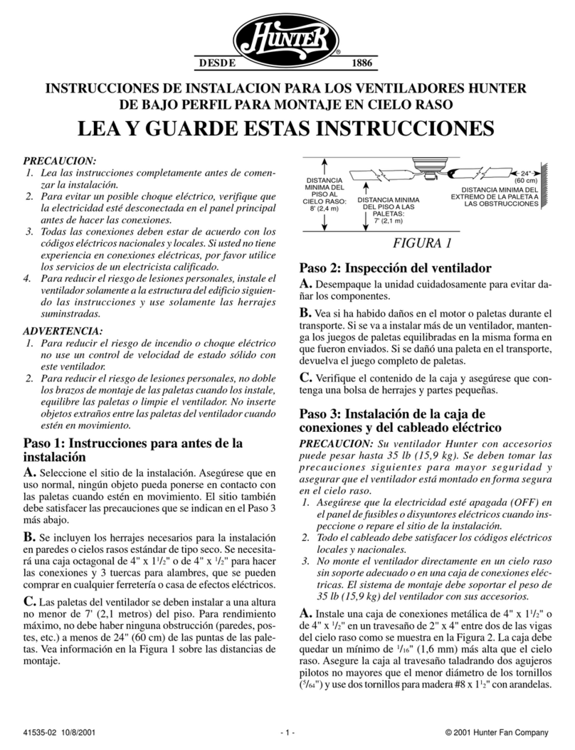 Hunter 23860 Instruction Manual