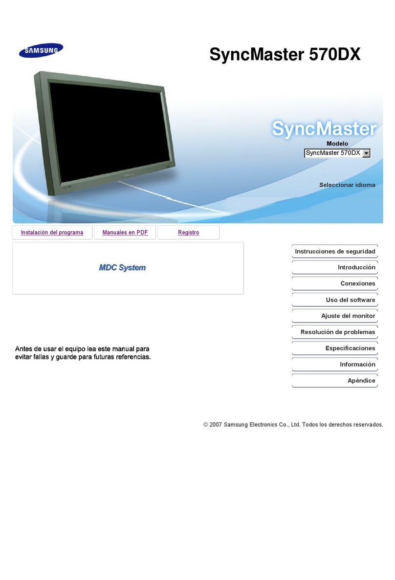 Samsung 570DX - SyncMaster - 57" LCD Flat Panel... User manual