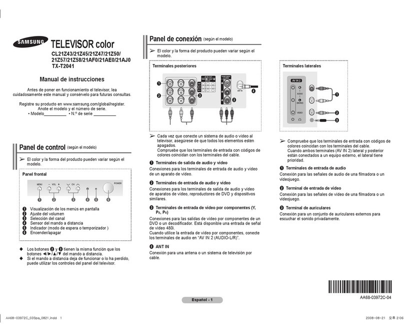Samsung CL-21Z43MQ Setup guide