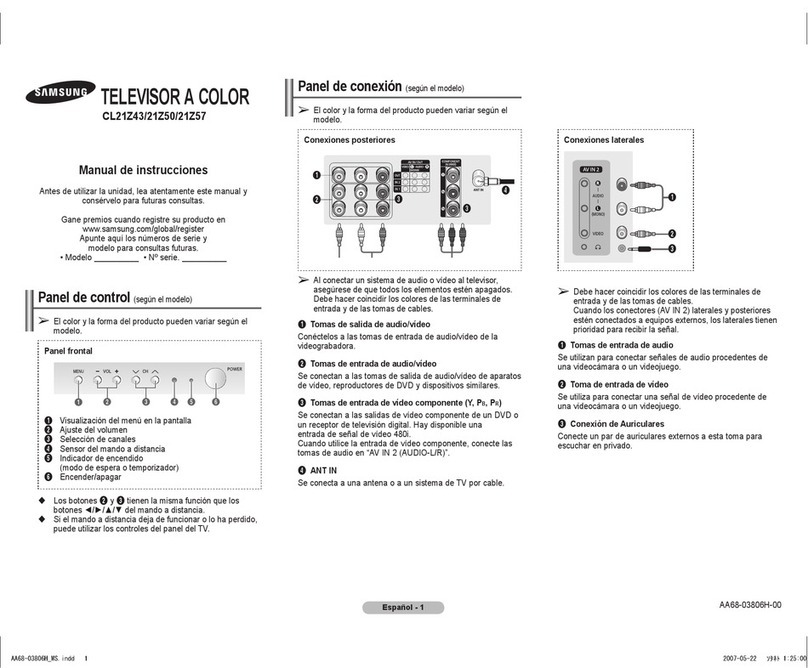 Samsung CL-21Z43MJ Setup guide