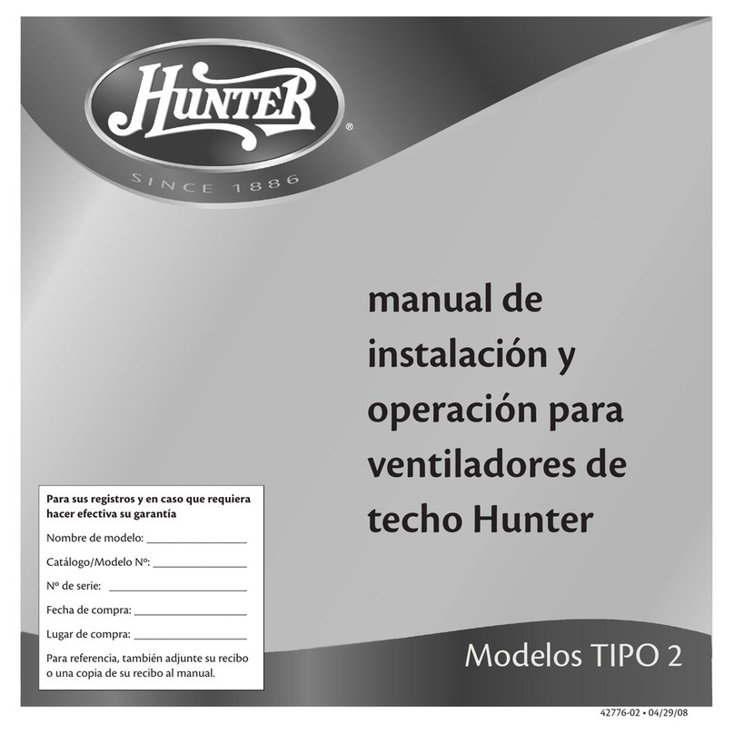 Hunter 23902 User manual