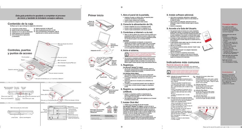 Fujitsu V1020 - LifeBook - Core 2 Duo GHz Parts list manual