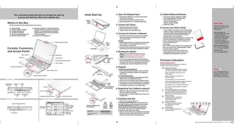 Fujitsu V1010 - LifeBook - Core 2 Duo 1.6 GHz User manual
