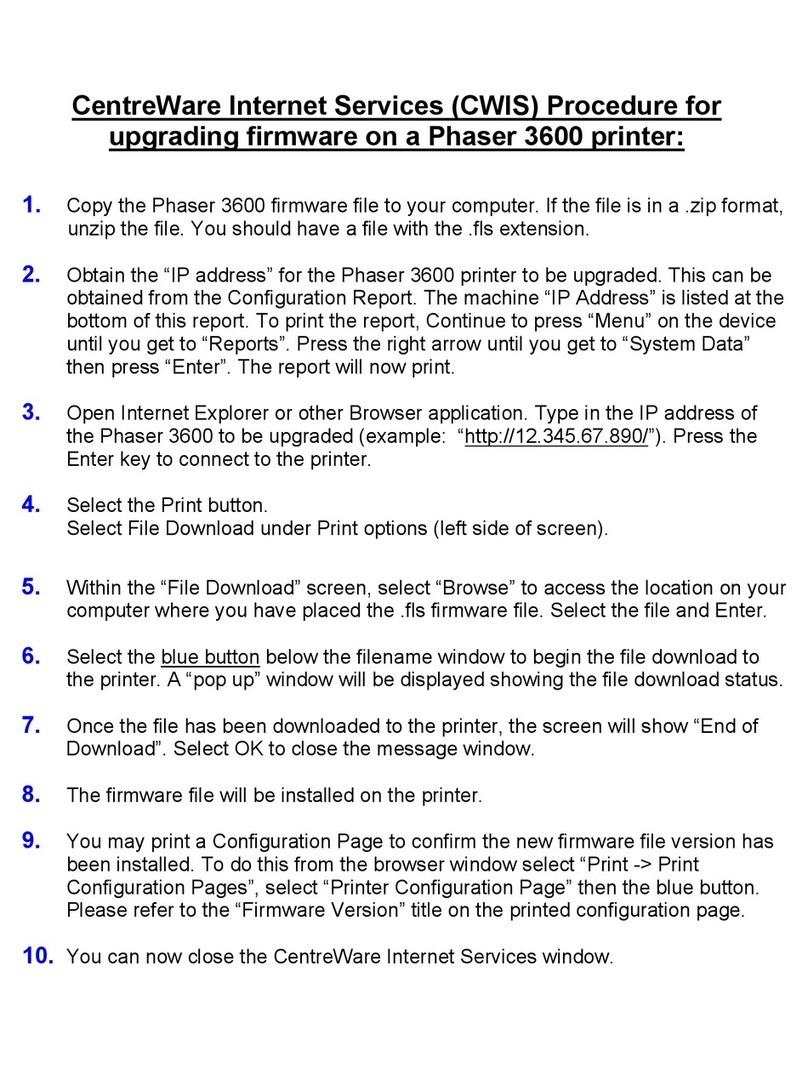 Xerox 3600DN - Phaser B/W Laser Printer Quick start guide