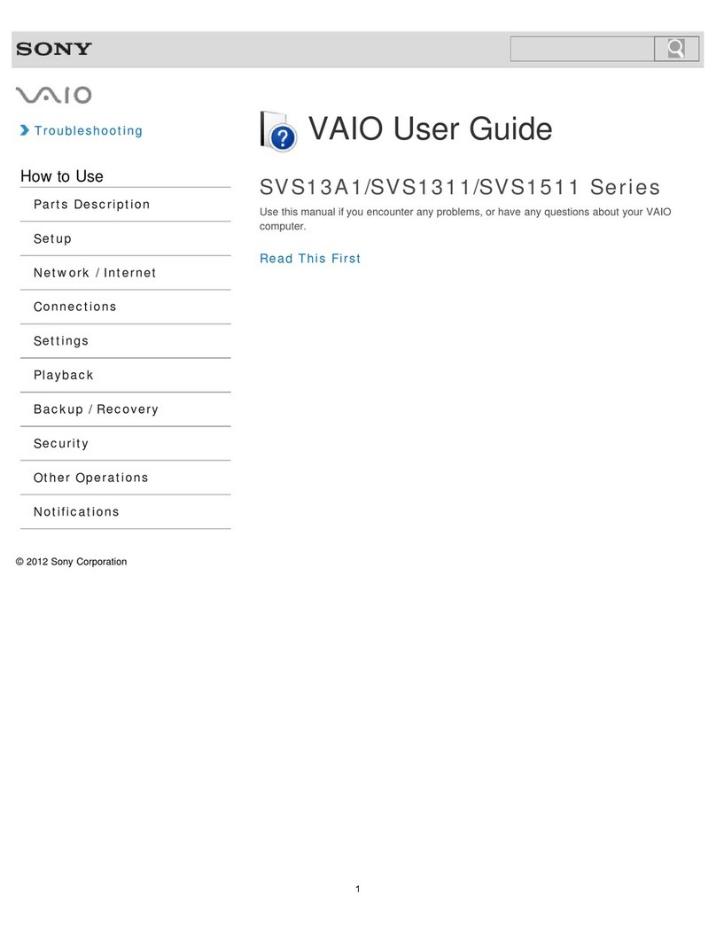 Sony SVS13112FXB user guide
