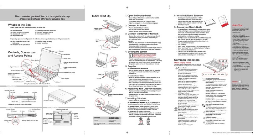 Fujitsu S6510 - LifeBook - Core 2 Duo GHz User manual