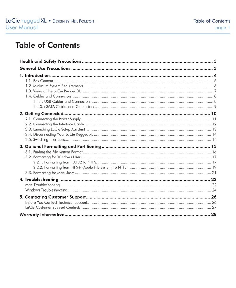 LaCie rugged XL User manual
