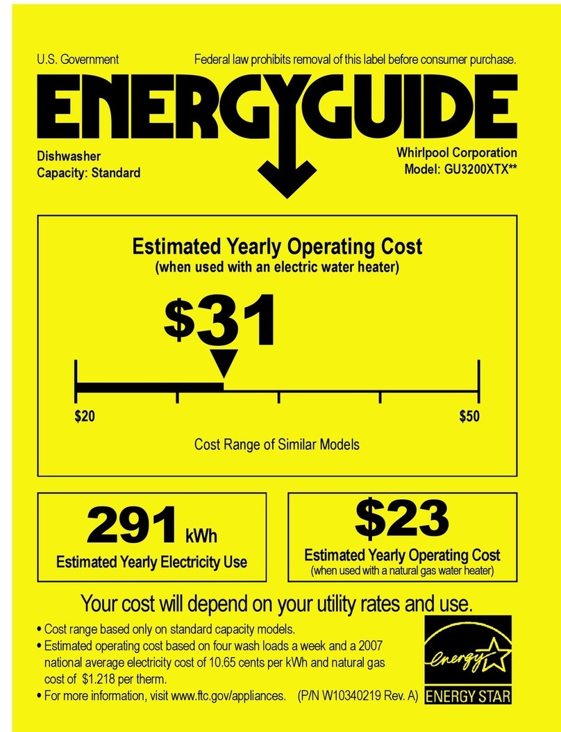 Whirlpool Gold GU3200XTXY Assembly instructions