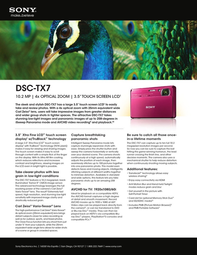 Sony DSC-TX7 - Cyber-shot Digital Still Camera User manual