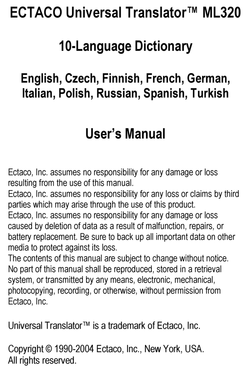 Ectaco TL-2B&FreeML320 - Bulgarian  - Talking Electronic... user manual
