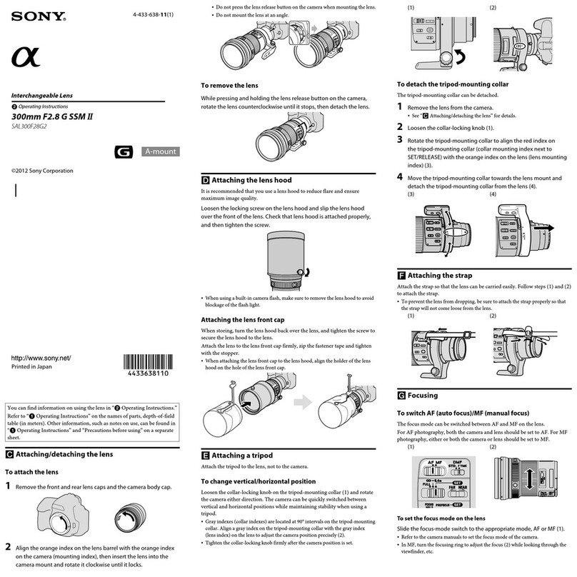 Sony SAL-300F28G2 User manual