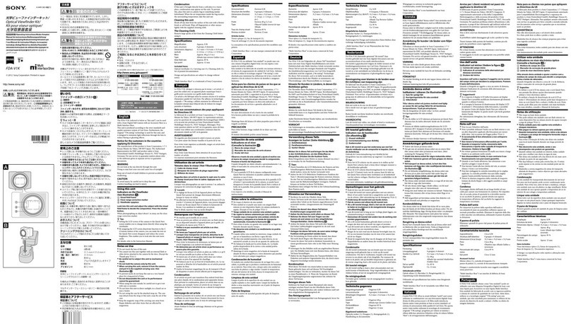 Sony FDA-V1K User manual Sony FDA-V1K User manual