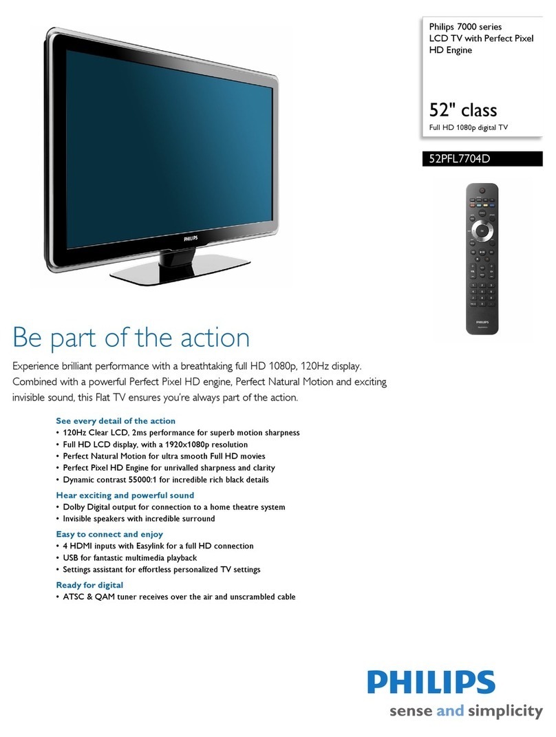 Philips 52PFL7704D User manual