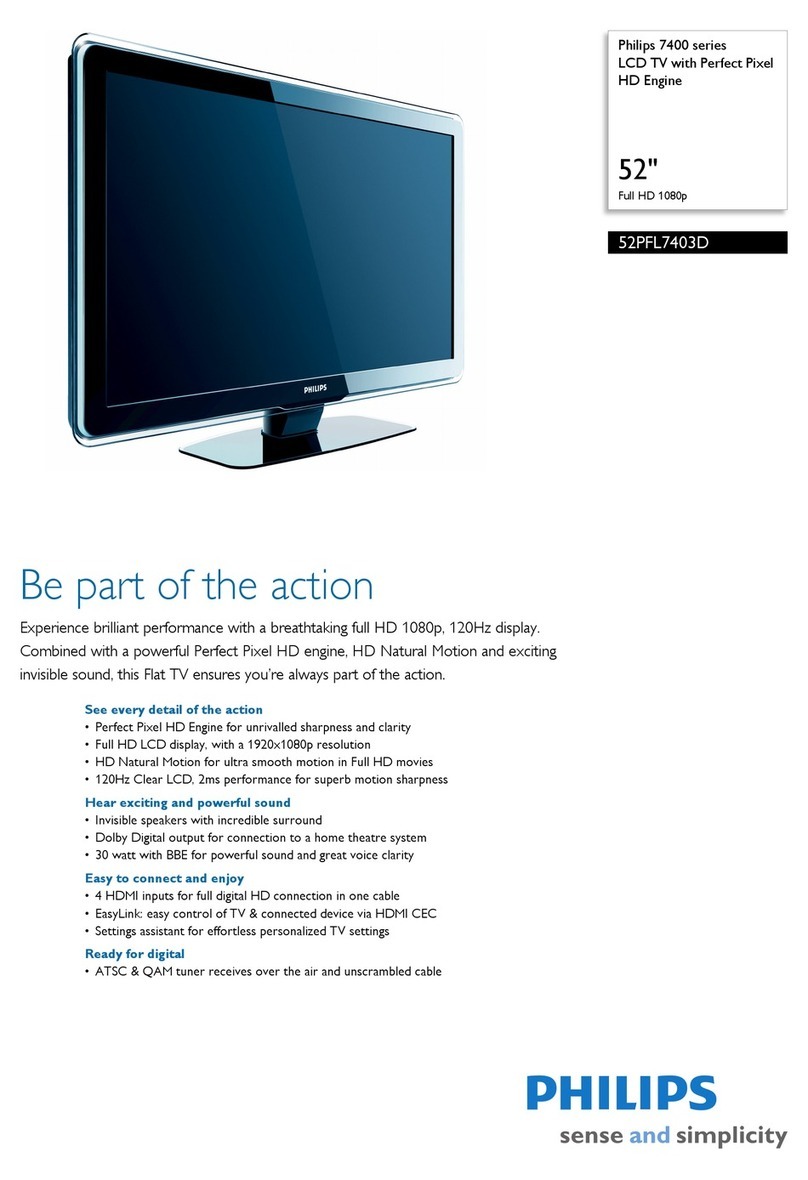 Philips 52PFL7403D User manual