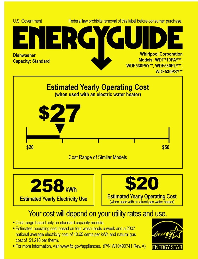 Whirlpool WDT710PAYE Assembly instructions Whirlpool WDT710PAYE Assembly instructions