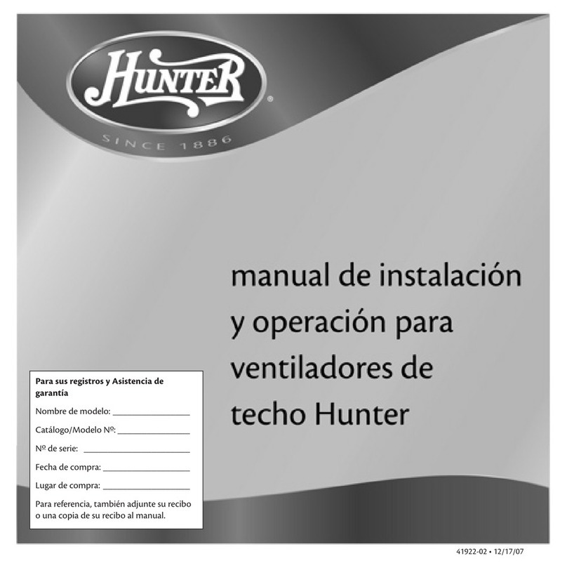 Hunter 23683 User manual