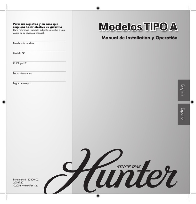 Hunter 22363 User manual