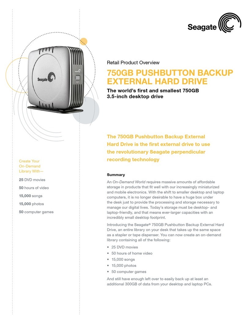 Seagate ST3250601U2-RK - 250 GB External Hard Drive Operating and safety instructions