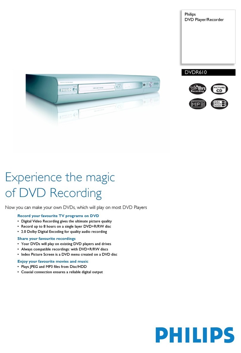 Philips DVDR610/05 User manual