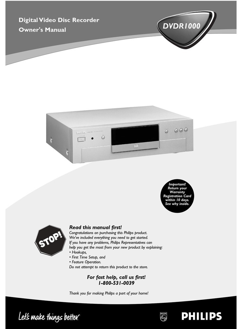 Philips DVDR1000/171 User manual