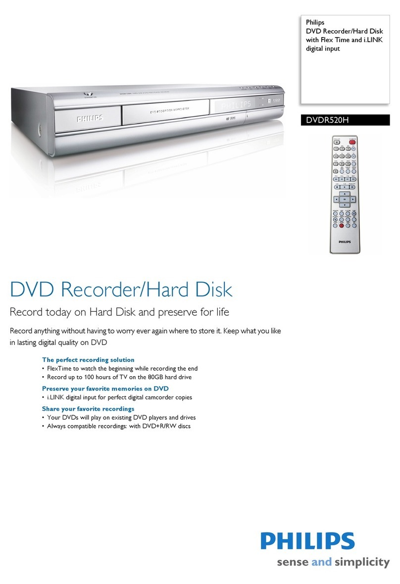 Philips DVDR520H User manual