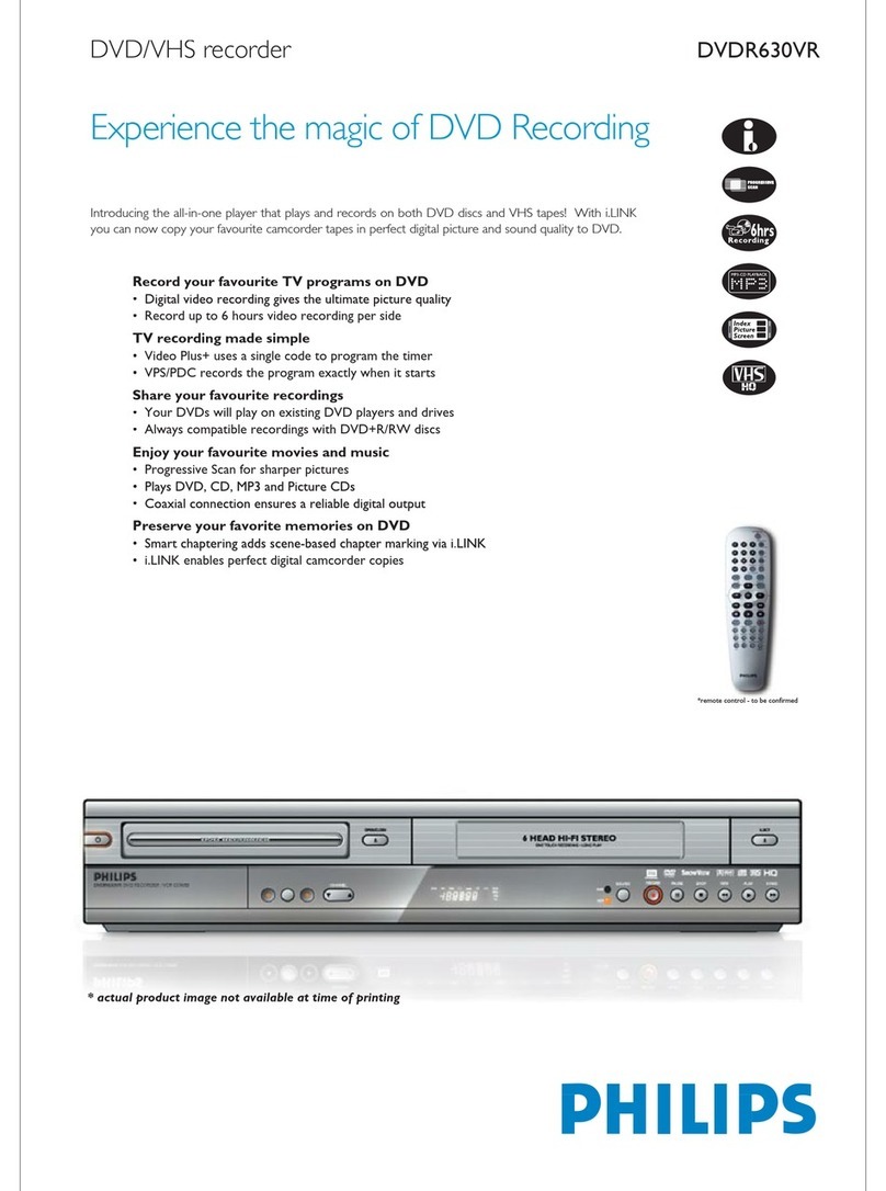 Philips DVDR630VR/05 User manual