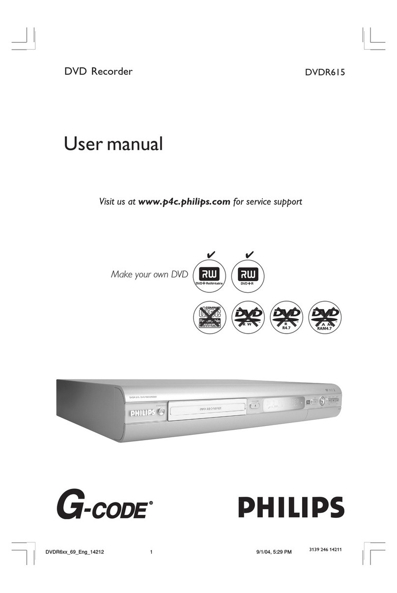 Philips DVDR615/69 user manual