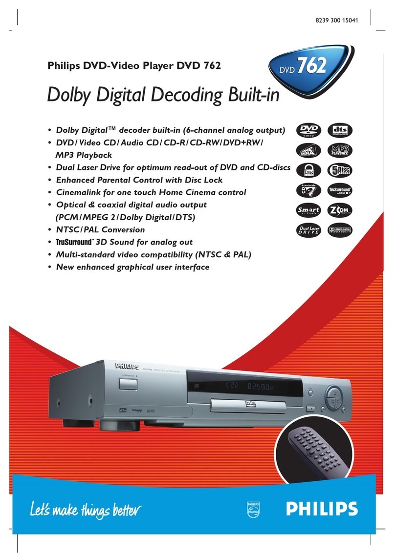 Philips DVD-762 Specifications
