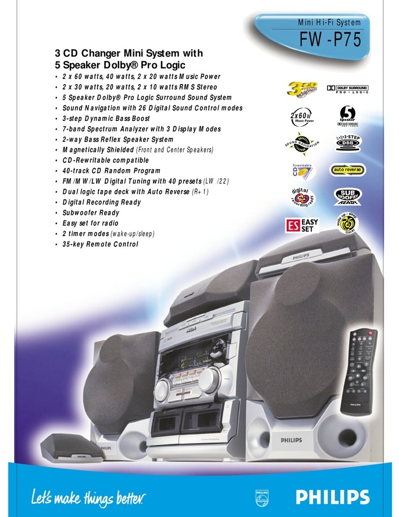 Philips FW-P75 Specifications