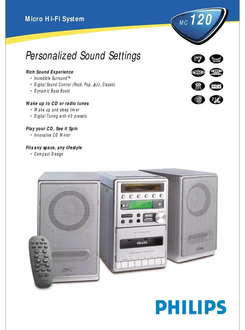 Philips MC-120 Specifications
