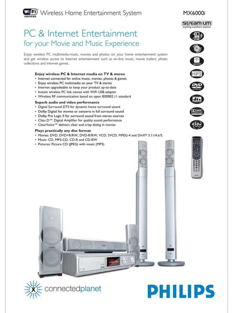 Philips Streamium MX6000i Specifications