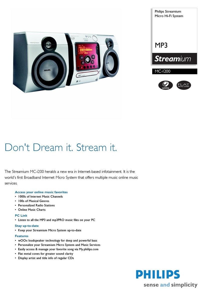 Philips Streamium MC-I200/21M Specifications