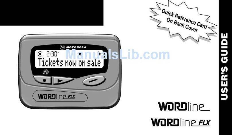 Motorola WORD LINE FLX User manual