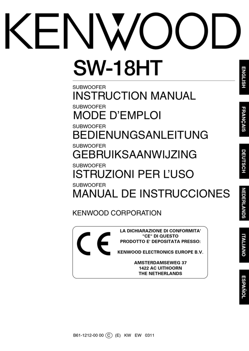 Kenwood SW-18HT User manual