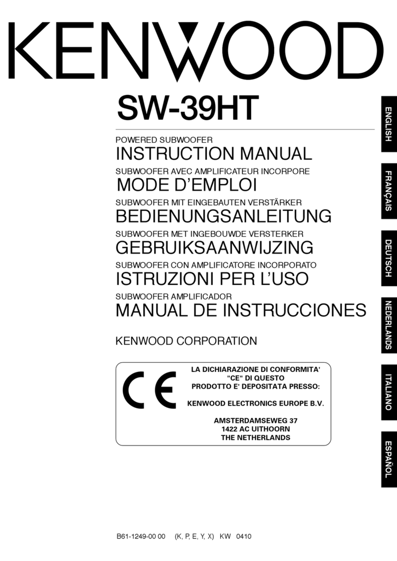 Kenwood SW-39HT User manual