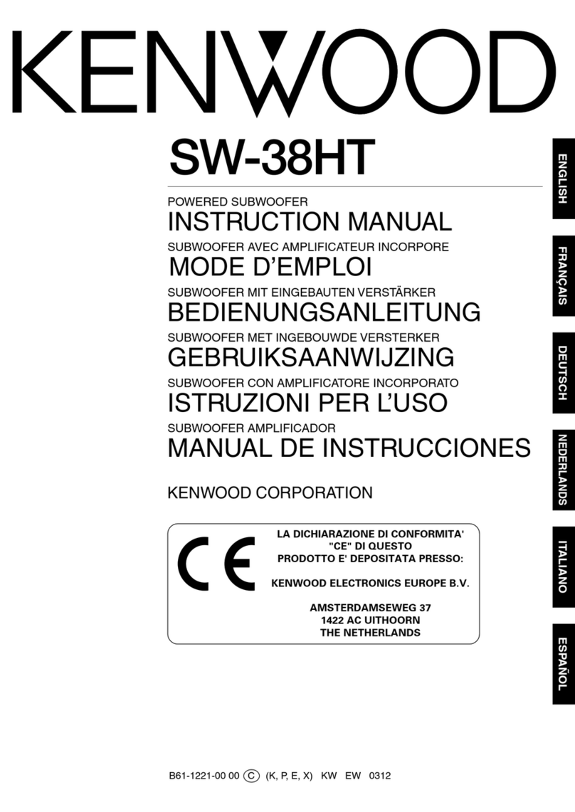 Kenwood SW-38HT User manual Kenwood SW-38HT User manual
