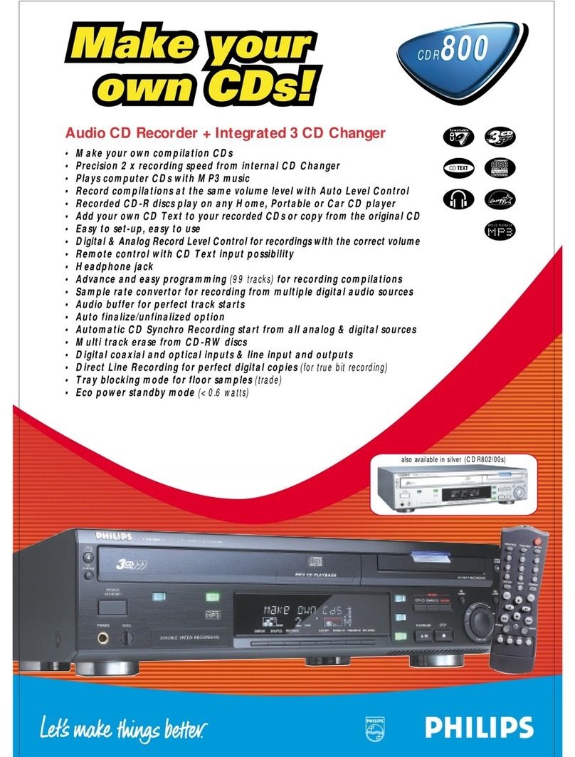 Philips CDR800/05 specification
