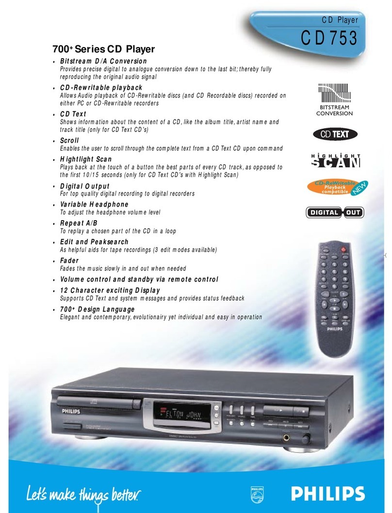 Philips CD 753 Specifications