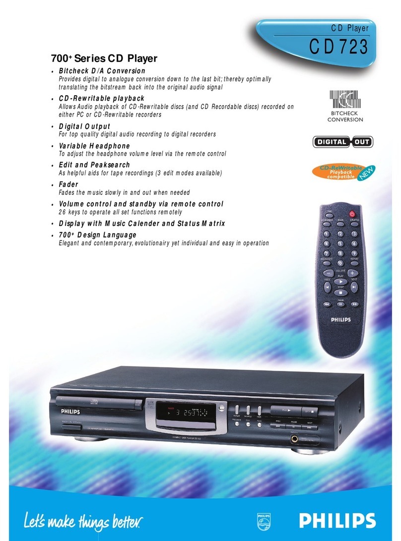 Philips CD 723 User manual