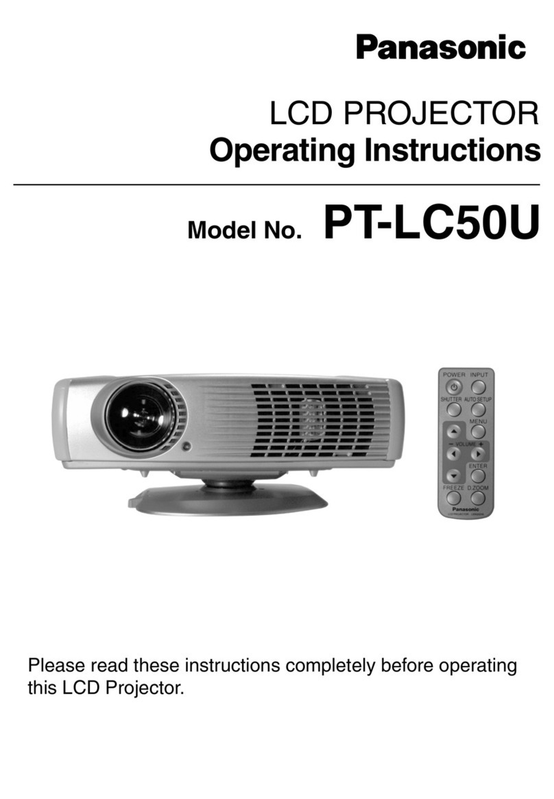 Panasonic PTLC50U - LCD PROJECTOR User manual