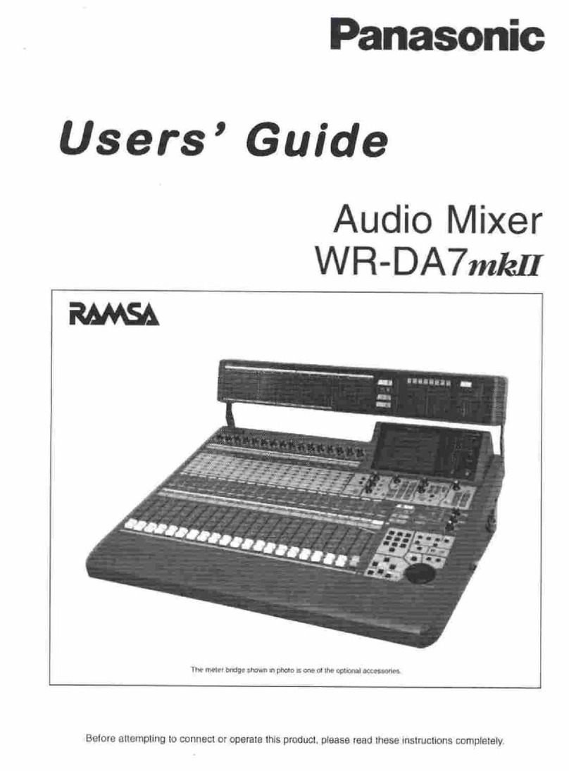 Panasonic WRDA7A - DIGITAL AUDIO MIXER User manual Panasonic WRDA7A - DIGITAL AUDIO MIXER User manual