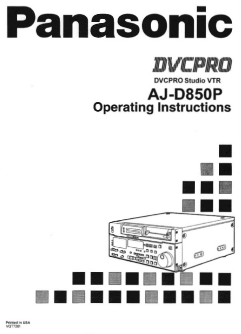 Panasonic AJD850A - DVC STUDIO VTR User manual