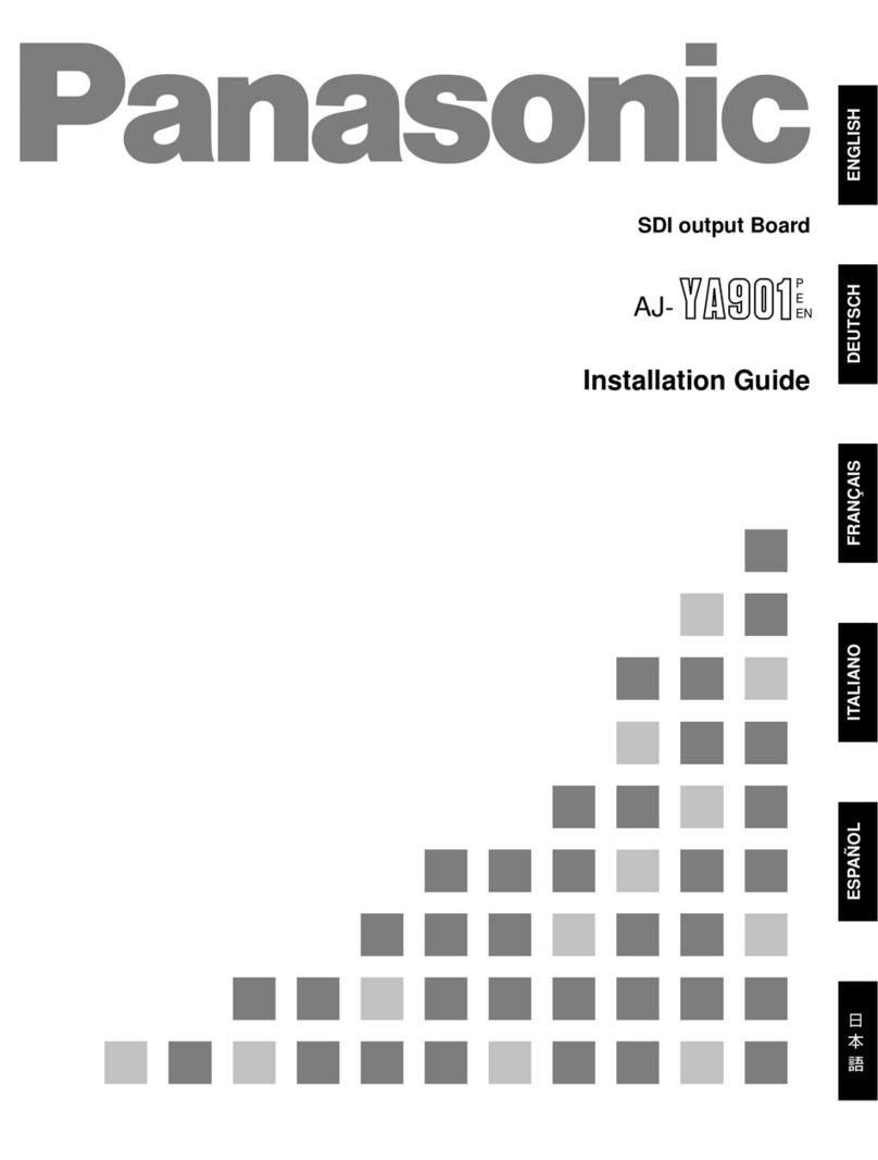 Panasonic AJ-YA901 installation guide