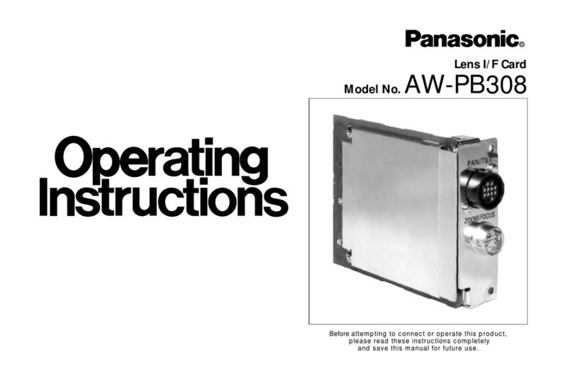 Panasonic AWPB308 - LENS I/F OPTION CARD operating instructions