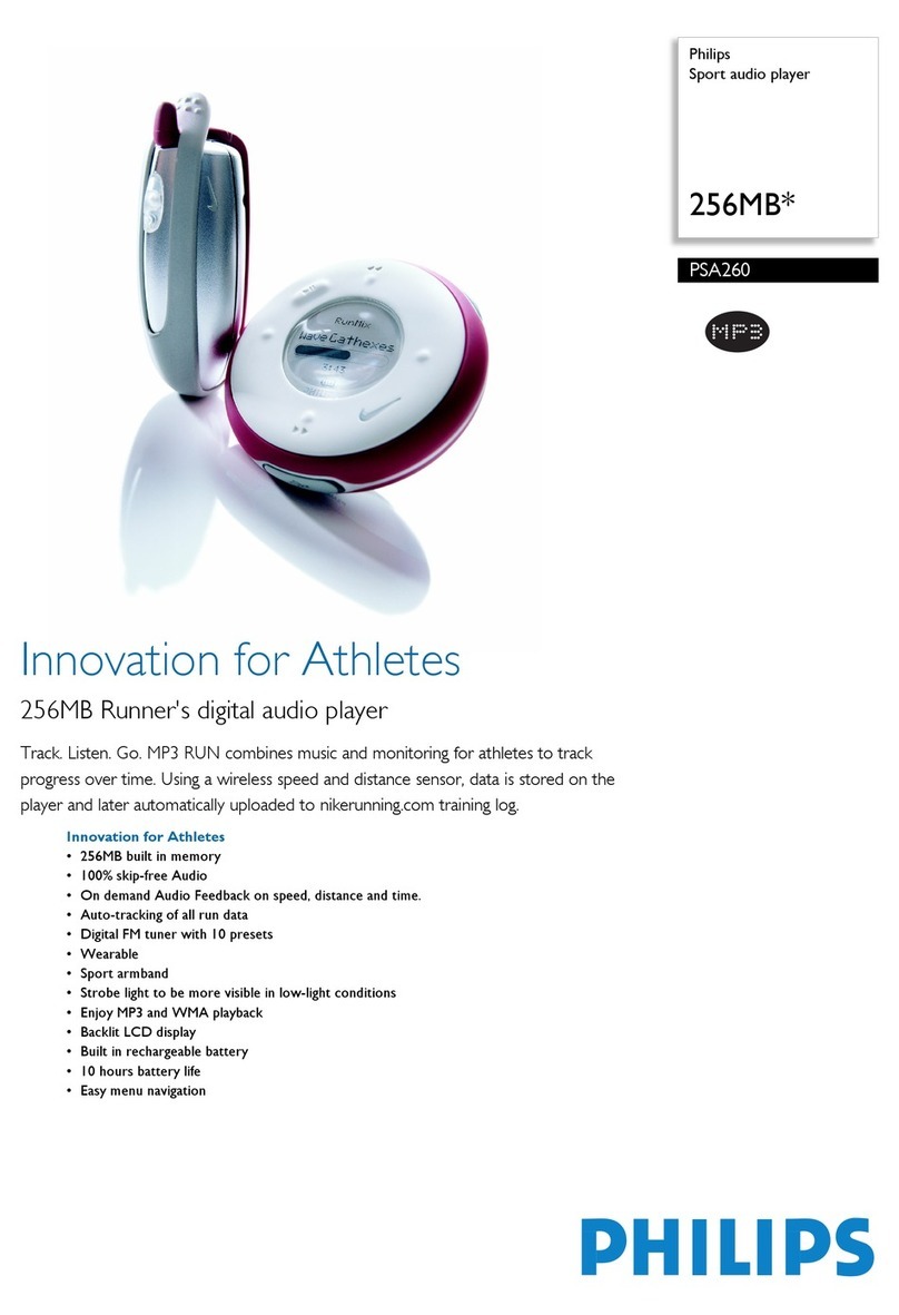 Philips PSA260/05 Specifications