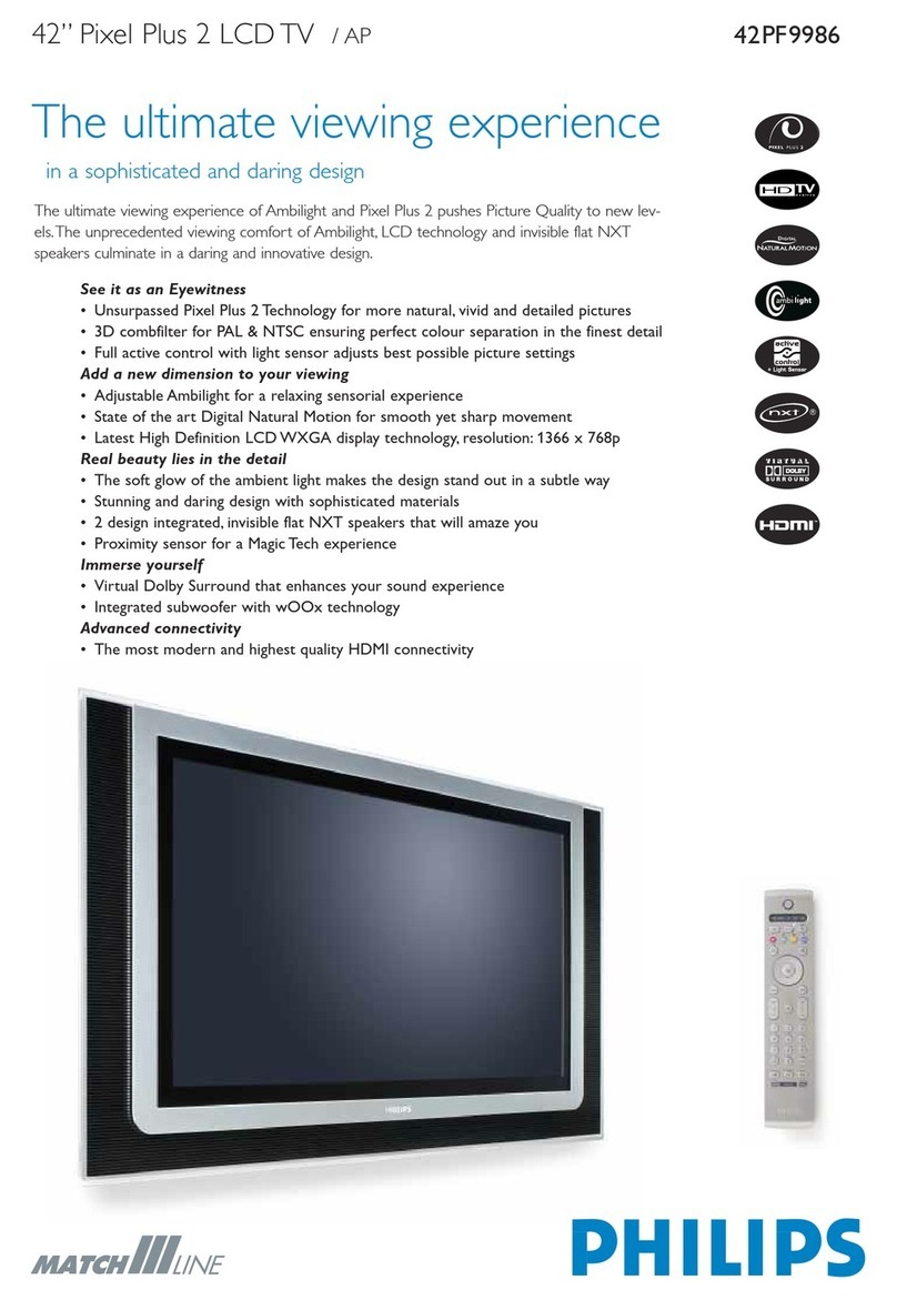Philips Matchline 42PF9986 User manual