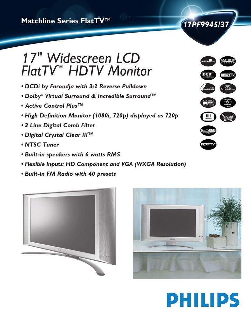Philips Matchline 17PF9945/37 User manual