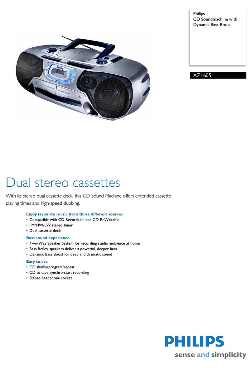 Philips AZ 1605 Specifications